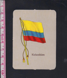Rechthoekig antiek poezieplaatje Vlag Kolumbien