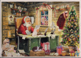 10442 Meisjes gluren naar Kerstman Adventskalender