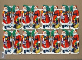 Vier Kerstmannen in het klein poëzieplaatjes MLP 872