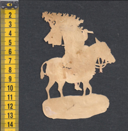 Kerstman op paard antiek poezieplaatje (409)
