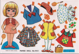 Aankleedpopjes - drie verschillende met kleertjes - Paperdolls