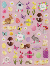 Pasen papier stippen stickers 1