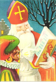 Het grote boek van Sinterklaas prentbriefkaart [C11109]