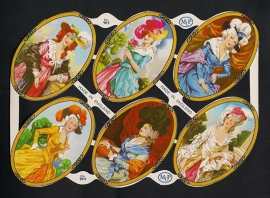 MLP 904 Schilderijtjes met dames poezieplaatjes