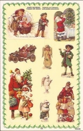 Poezieplaatjes Kerst stickers prentbriefkaart 853226