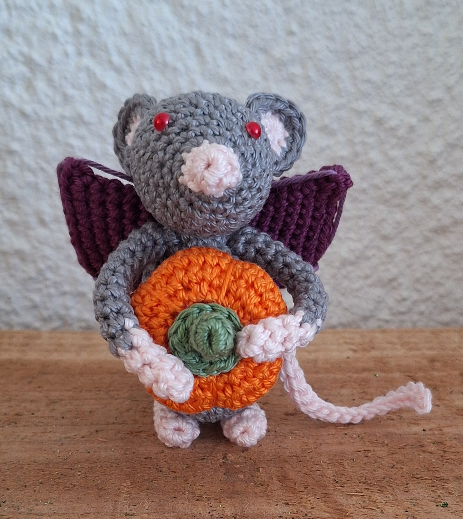 Crocheted Halloween Bat Mouse