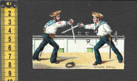 Matrozen met Sabels kanon antiek poezieplaatje (777)