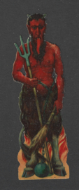 Demon `Krampus` antiek poezieplaatje (701)