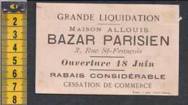 Maison Allouis Bazar Parisien - Meisje met poes reclame Litho (511)