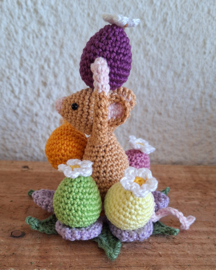 Crochet Pattern PDF Mouse with Easter Eggs