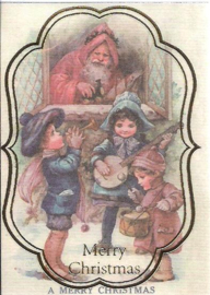 Lucifersboekje met Kerst stickers - 30 stuks (WH1022)