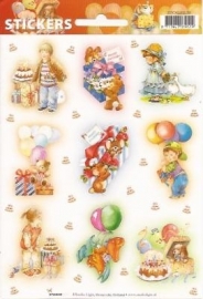 Happy Birthday Verjaardags stickers SL08