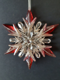 Rood roze ijsster 2 kerstornament Kurt S. Adler