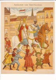 Aankomst van Sinterklaas prentbriefkaart [D1235]
