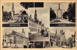 Groeten uit Leiden - oude kaart [15001]