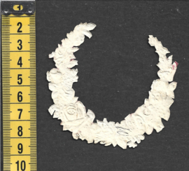 Bloemenkrans antiek poezieplaatje met zijde (800)