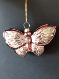 Vlinder roze kerstornament Kurt S. Adler