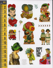 Stickers nostalgie papier - WH1061