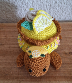 Crochet Pattern PDF Turtle with Lemon Merengue cake