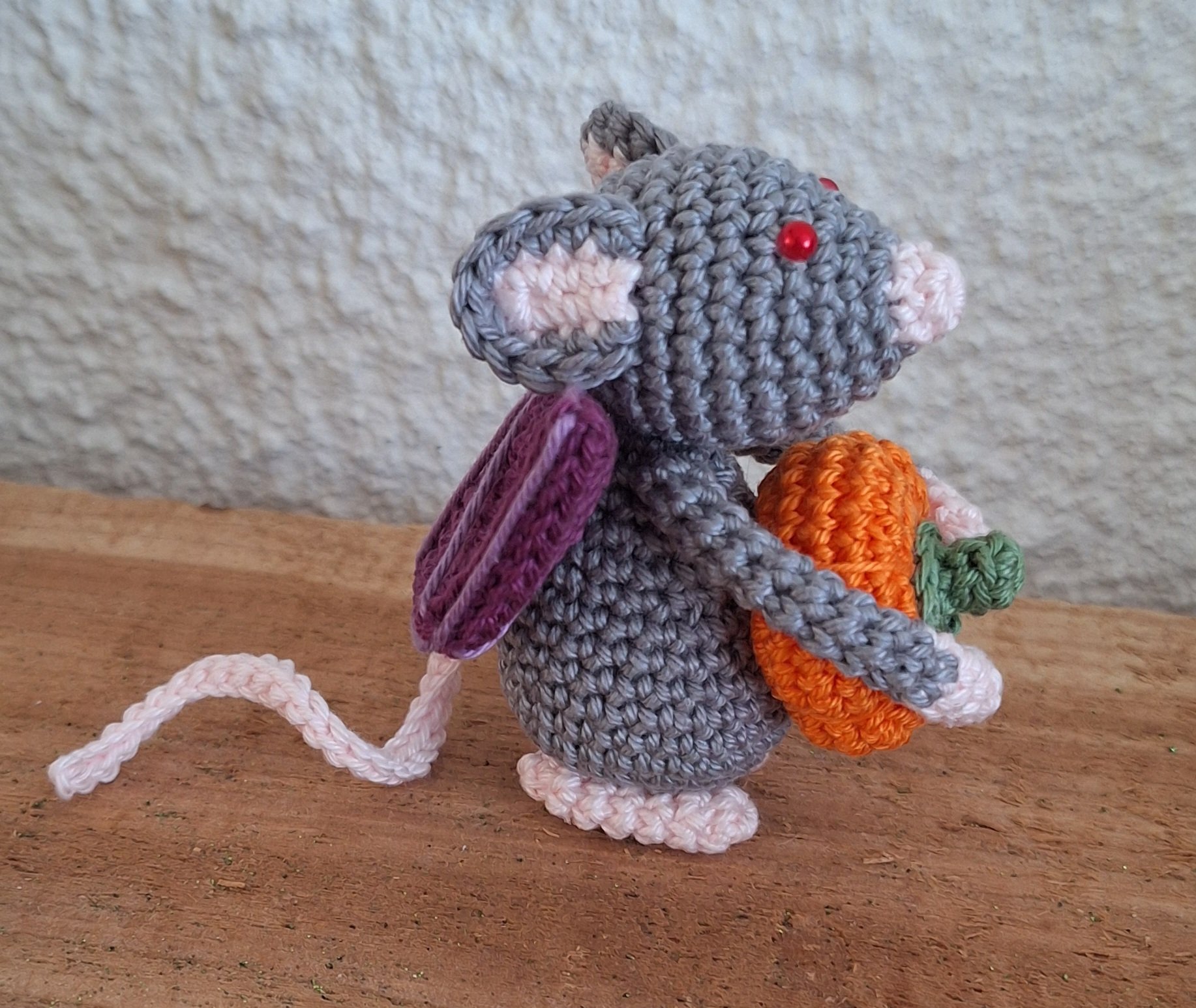 Crocheted Halloween Bat Mouse