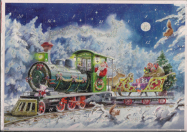 10438 Kerstman met trein vol geschenken Adventskalender