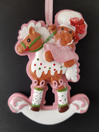 Roze gingerbread koekje kerstornament Kurt S. Adler