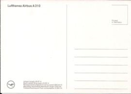Airbus A310 - Lufthansa - fotokaart - V004