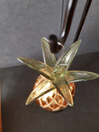 Ananas met punt bladeren Kerstornament glas