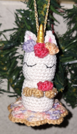 Haakpatroon PDF Kersthanger Unicorn Marshmallows