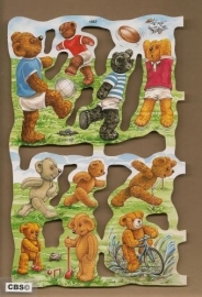 Sportende (voetbal) teddyberen poezieplaatjes MLP 1892