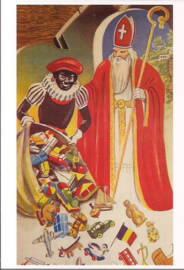 Zak vol Sinterklaascadeaus prentbriefkaart [1C1880]
