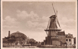 Spaarne met molen 'Adriaan' - Haarlem - oude kaart [15622]