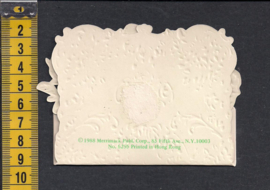 Uitklapkaart Engel met pijl - Greetings - 1988