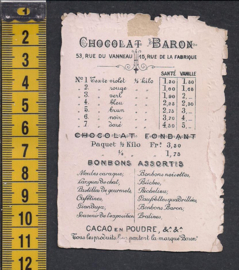 Chocolat Baron-Anvers  - Feestelijke heer reclame Litho (487)