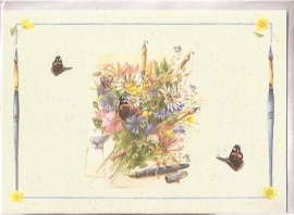 Kaart: Boeket met vlinder van Marjolein Bastin