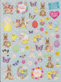 Pasen papier stippen stickers 3