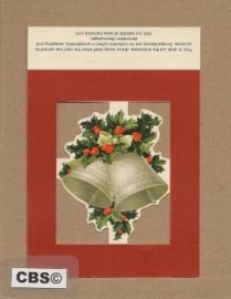 Poezieplaatje Kerstbellen met hulst 1335