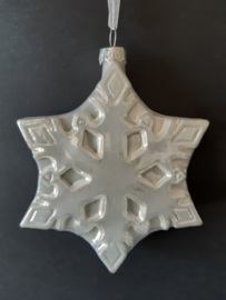 Sneeuwster met glitter kerstornament Kurt S. Adler