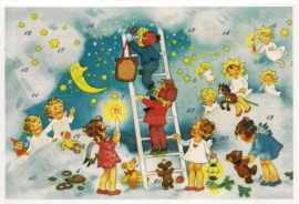 Adventskalender Kaart: Met een trapje naar de wolken - 12408