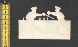 Matrozen met Sabels kanon antiek poezieplaatje (777)