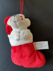 Coca-Cola kerstsok ijsbeertje pluche kerstornament Adler