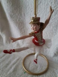 Ballerina rood goud kerstornament Kurt S. Adler