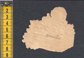 Kindje in mand Viooltjes antiek poezieplaatje (374)