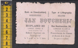 Boek- en Steendrukkerij  - Vogel en kerk reclame Litho (485)