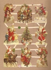 Kerstmannen nostalgie poezieplaatjes GL7403