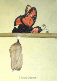 Anne Geddes kaart nr. A203: Monarch Vlinder