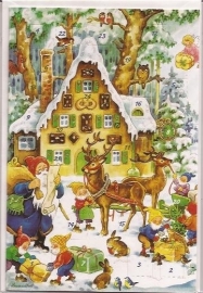 Adventskalender Kaart: Peperkoekhuisje - 12313
