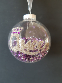 Glitterbal paars  Queen Kurt S. Adler