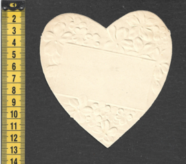 Viooltjes hartje met Duitse tekst  antiek poezieplaatje (806)