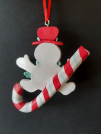 Candy cane sneeuwbeertjes 2 kerstornament Kurt S. Adler